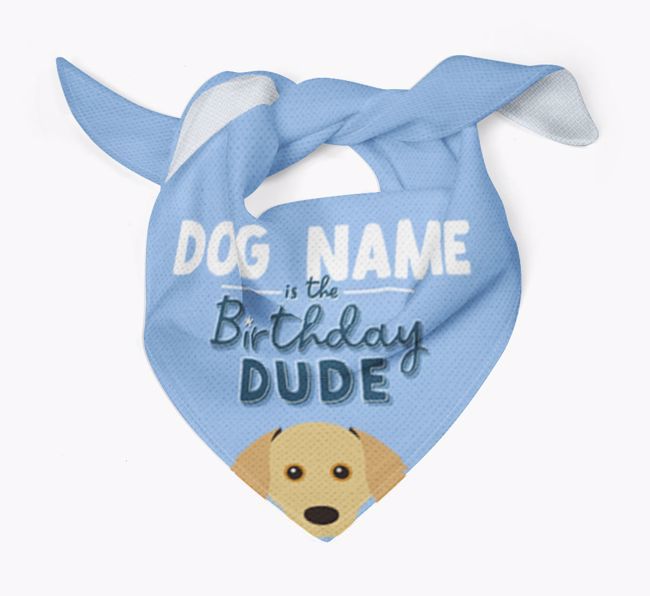 Birthday Dude: Personalised {breedFullName} Bandana